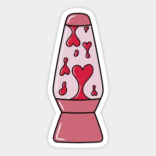 Heart lava lamp Sticker